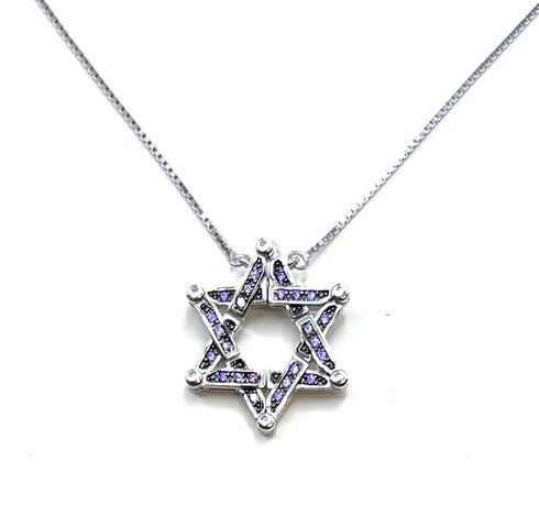 Sterling Star Of David Opening Magnetic Necklace